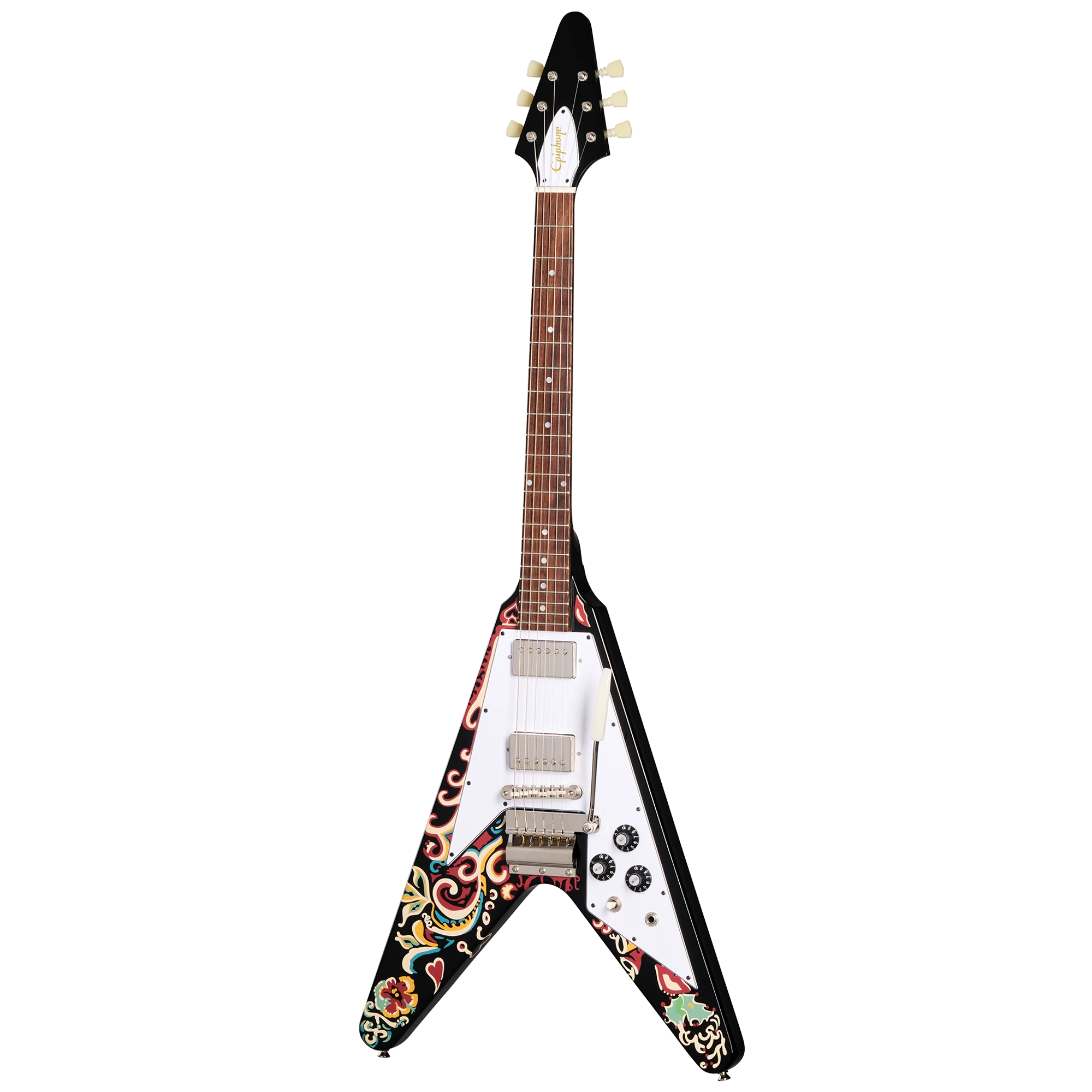 Epiphone Jimi Hendrix™ "Love Drops" Flying V, Ebony 3 Epiphone Jimi Hendrix™ "Love Drops" Flying V, Ebony