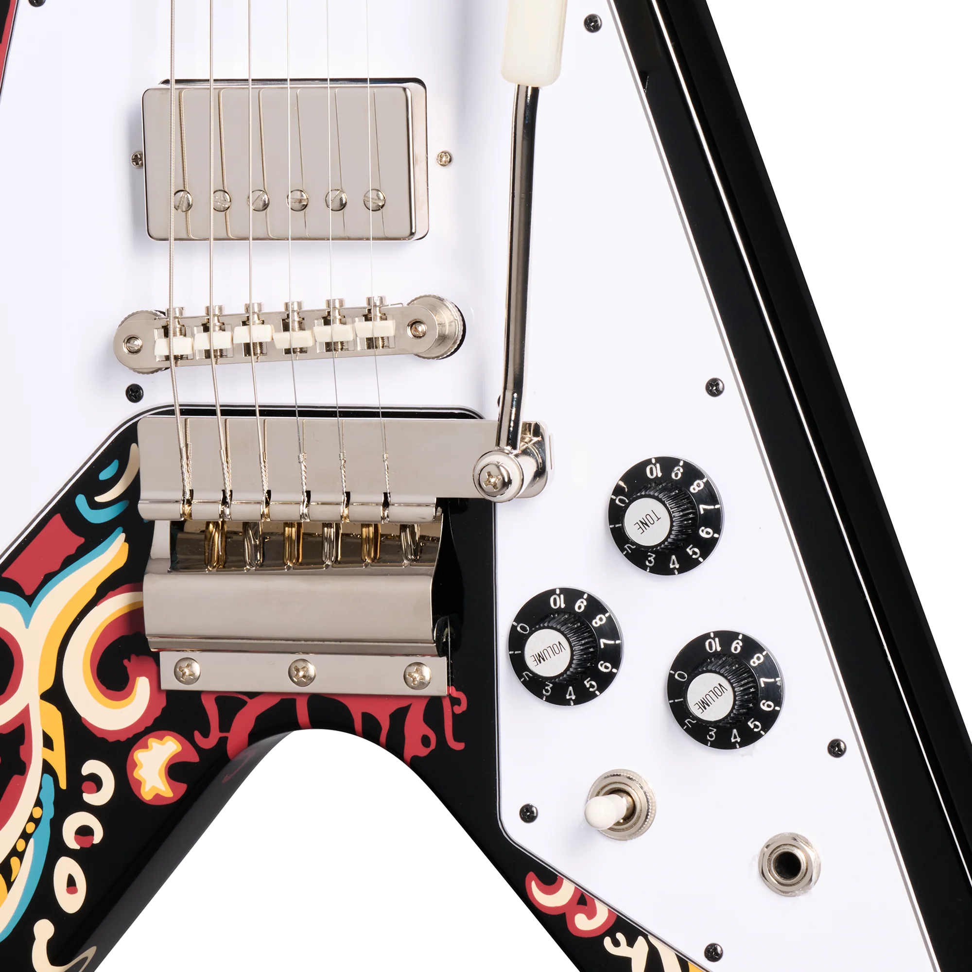 Epiphone Jimi Hendrix™ "Love Drops" Flying V, Ebony 7 Epiphone Jimi Hendrix™ "Love Drops" Flying V, Ebony