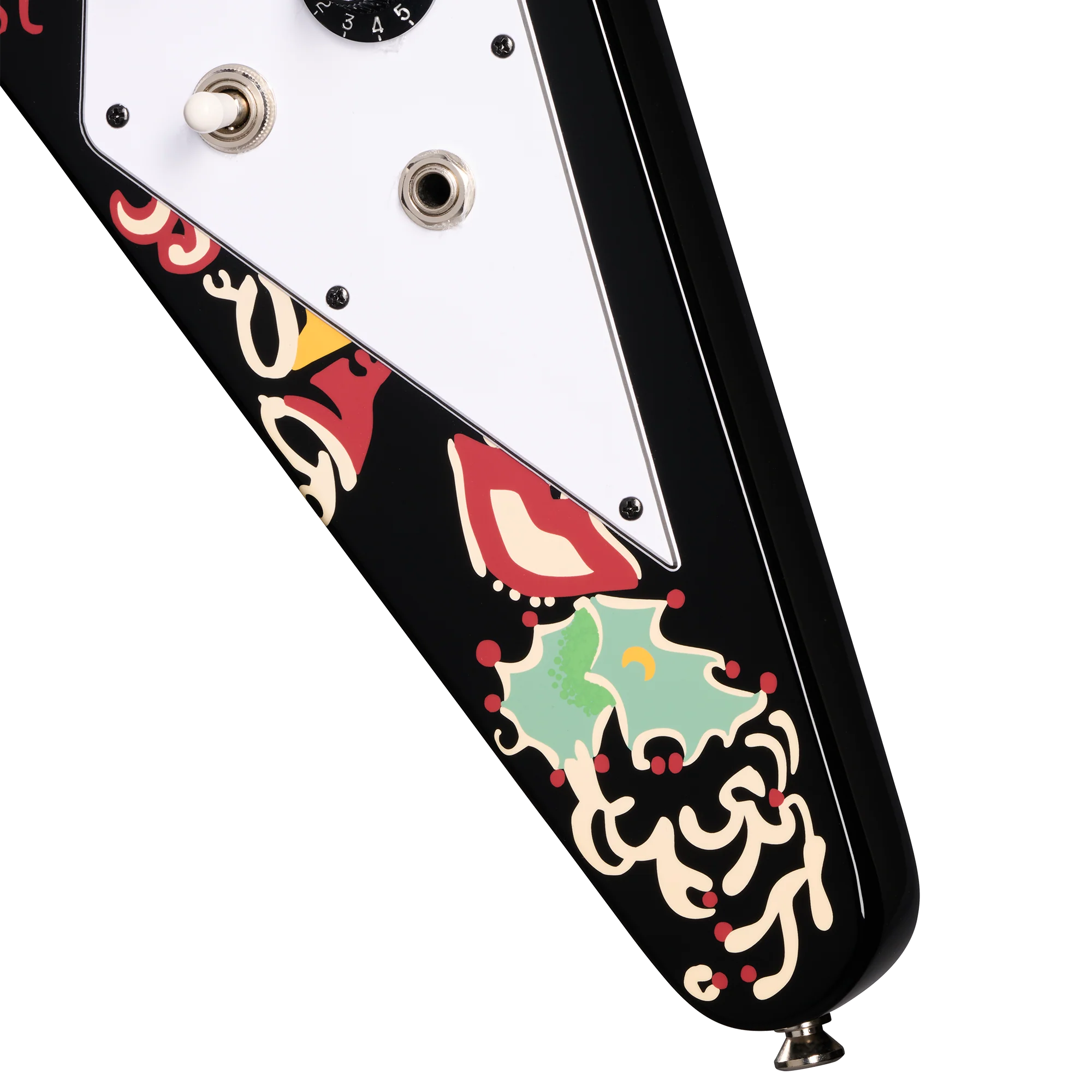 Epiphone Jimi Hendrix™ "Love Drops" Flying V, Ebony 9 Epiphone Jimi Hendrix™ "Love Drops" Flying V, Ebony