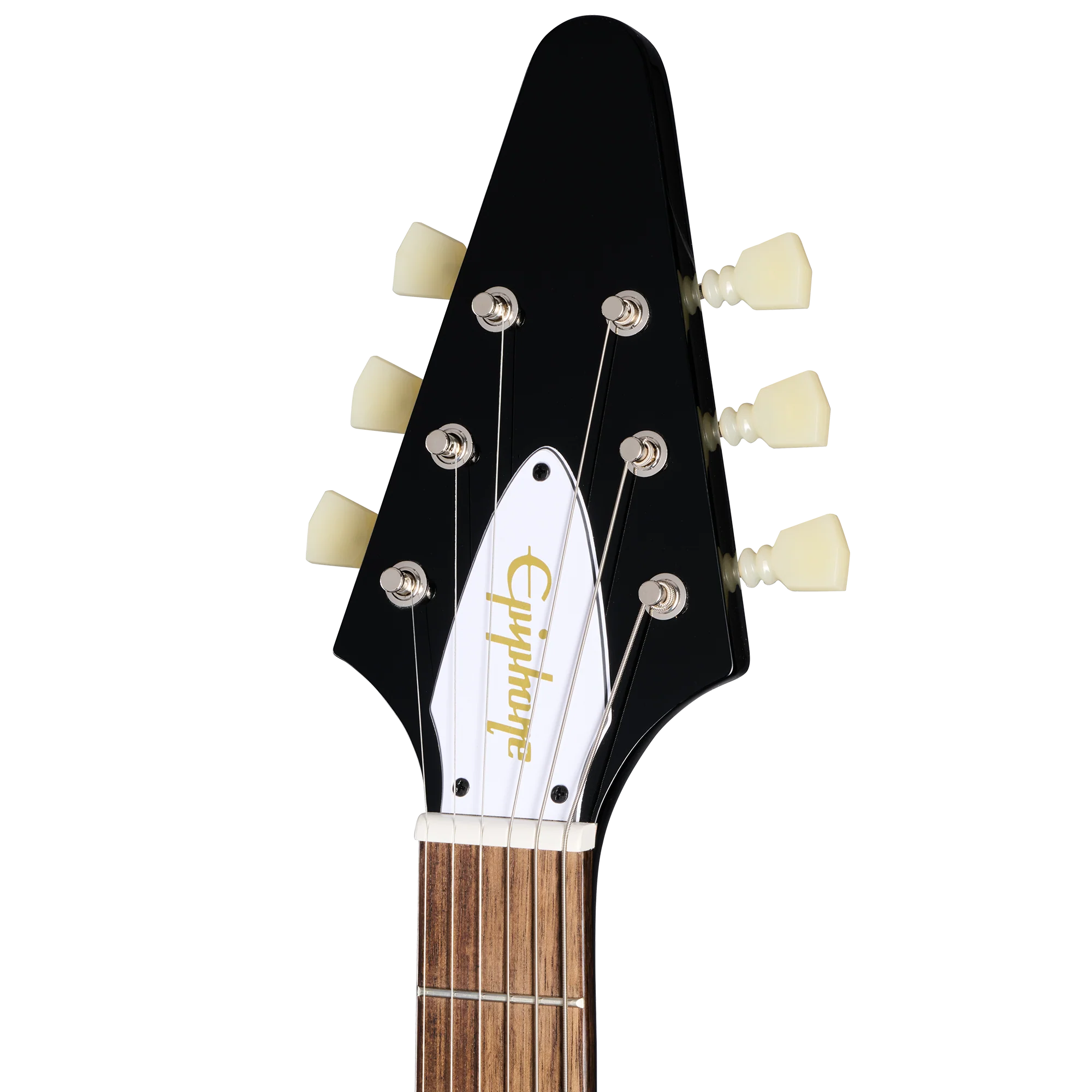 Epiphone Inspired by Gibson Custom Jimi Hendrix™ "Love Drops" Flying V, Left-Handed, Ebony 6 Epiphone Inspired by Gibson Custom Jimi Hendrix™ "Love Drops" Flying V, Left-Handed, Ebony