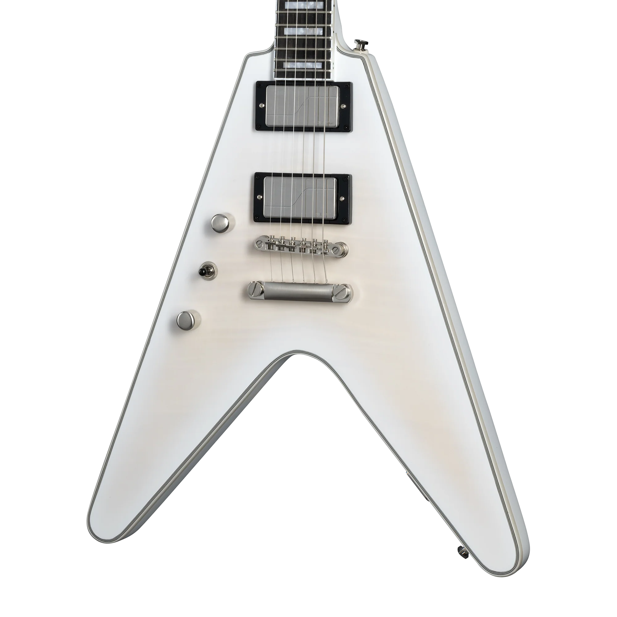 Epiphone Flying V Prophecy, Left-Handed, Aged White Tiger Burst, Exclusive