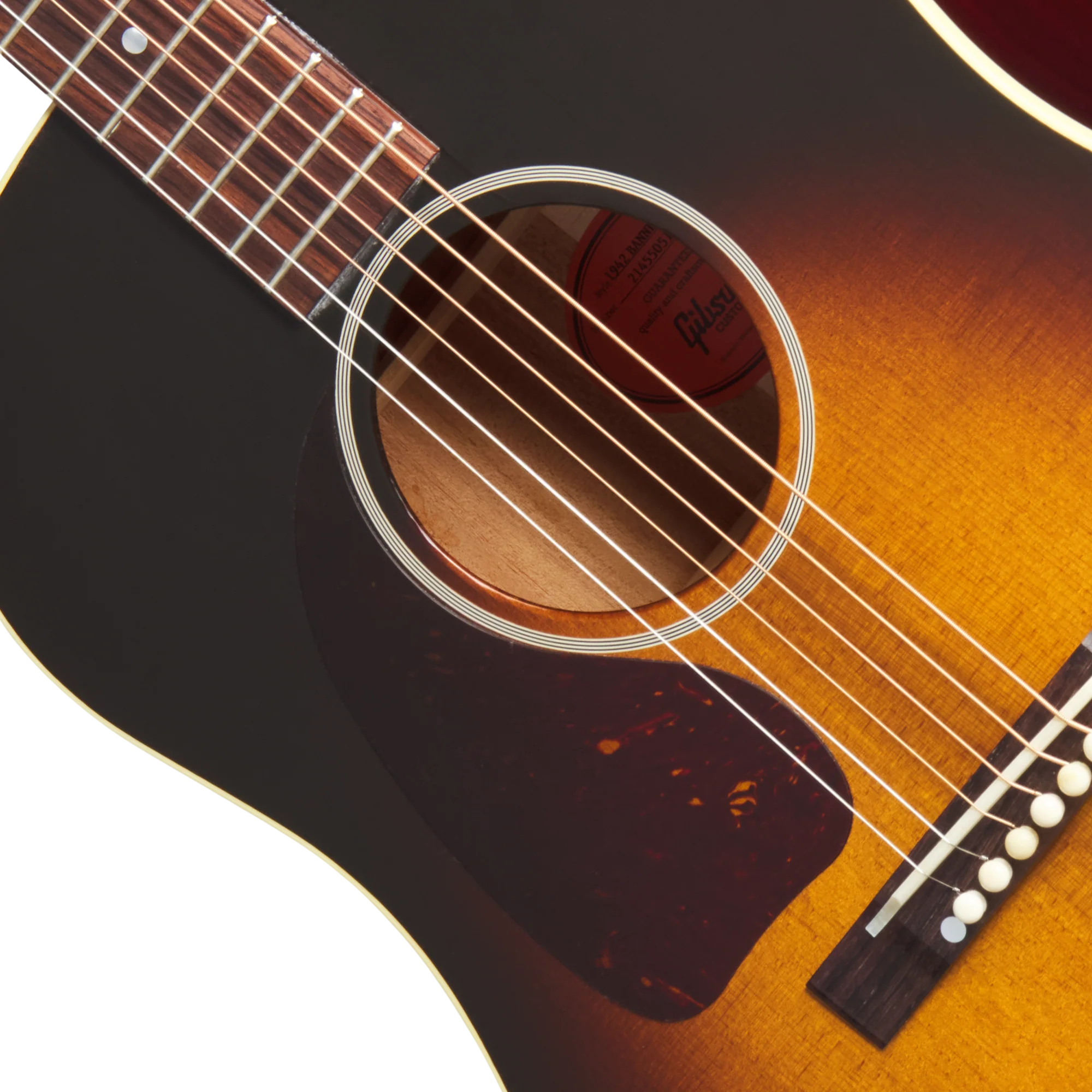Gibson Custom 1942 Banner J-45 Reissue, Left-Handed, Vintage Sunburst 7 Gibson Custom 1942 Banner J-45 Reissue, Left-Handed, Vintage Sunburst