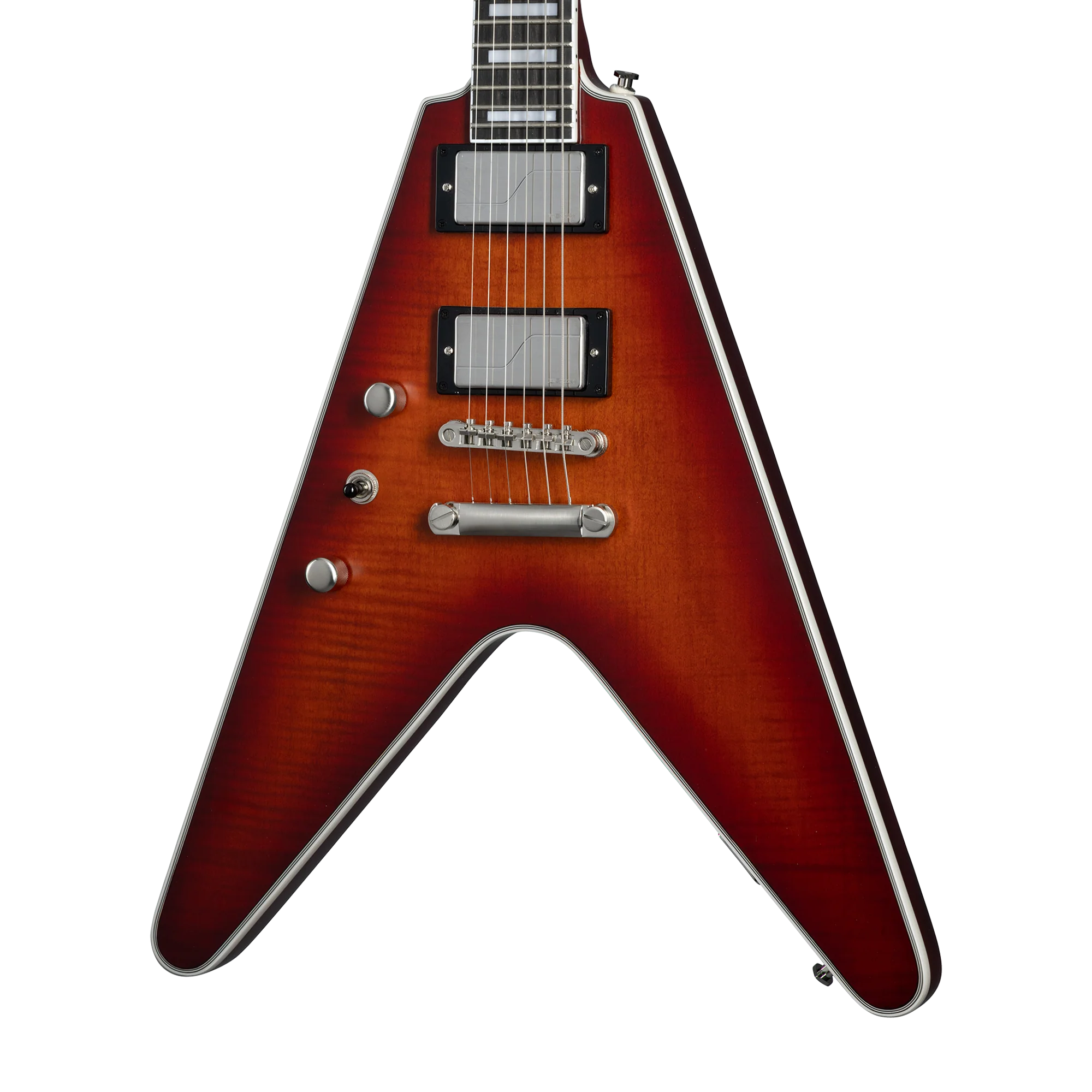 Epiphone Flying V Prophecy, Left-Handed, Aged Bengal Tiger Burst, Exclusive