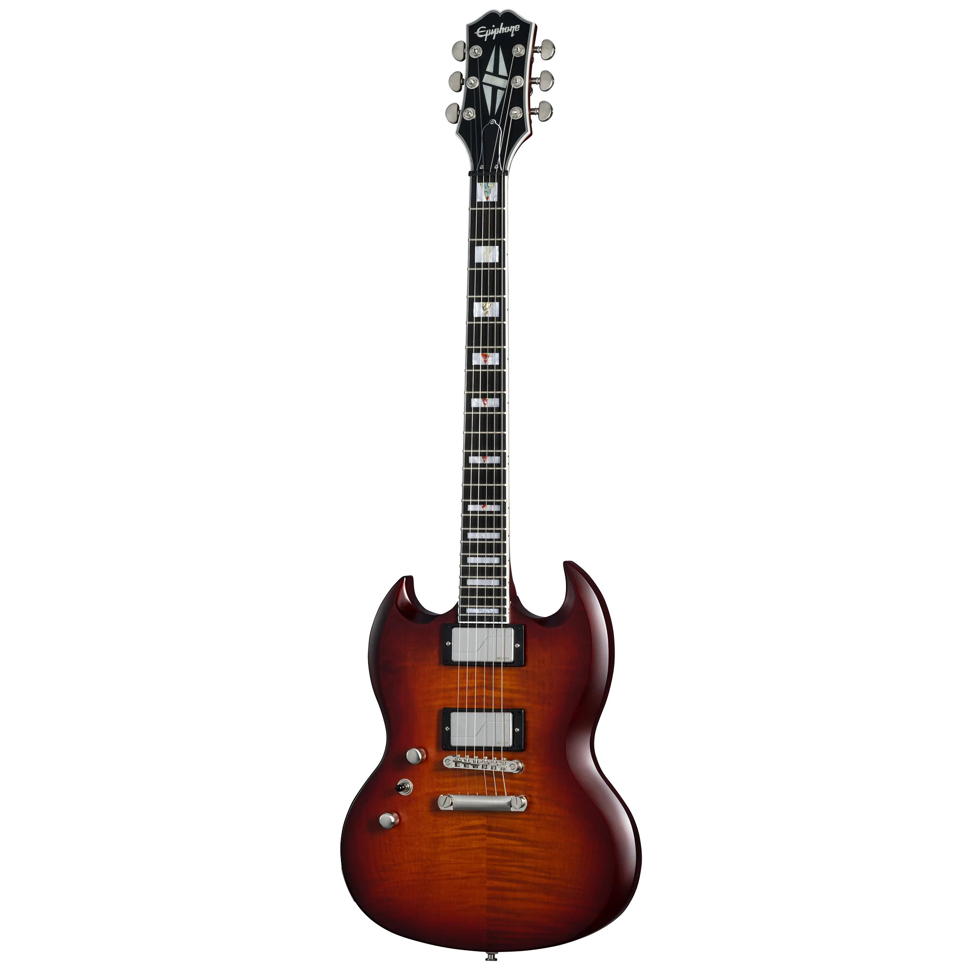 Epiphone SG Prophecy, Left-Handed, Aged Bengal Tiger Burst, Exclusive 2 Epiphone SG Prophecy, Left-Handed, Aged Bengal Tiger Burst, Exclusive