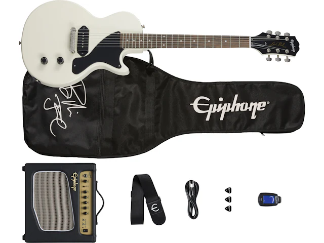 Epiphone Billie Joe Armstrong Les Paul Junior Player Pack 220V, Classic White 2 Epiphone Billie Joe Armstrong Les Paul Junior Player Pack 220V, Classic White