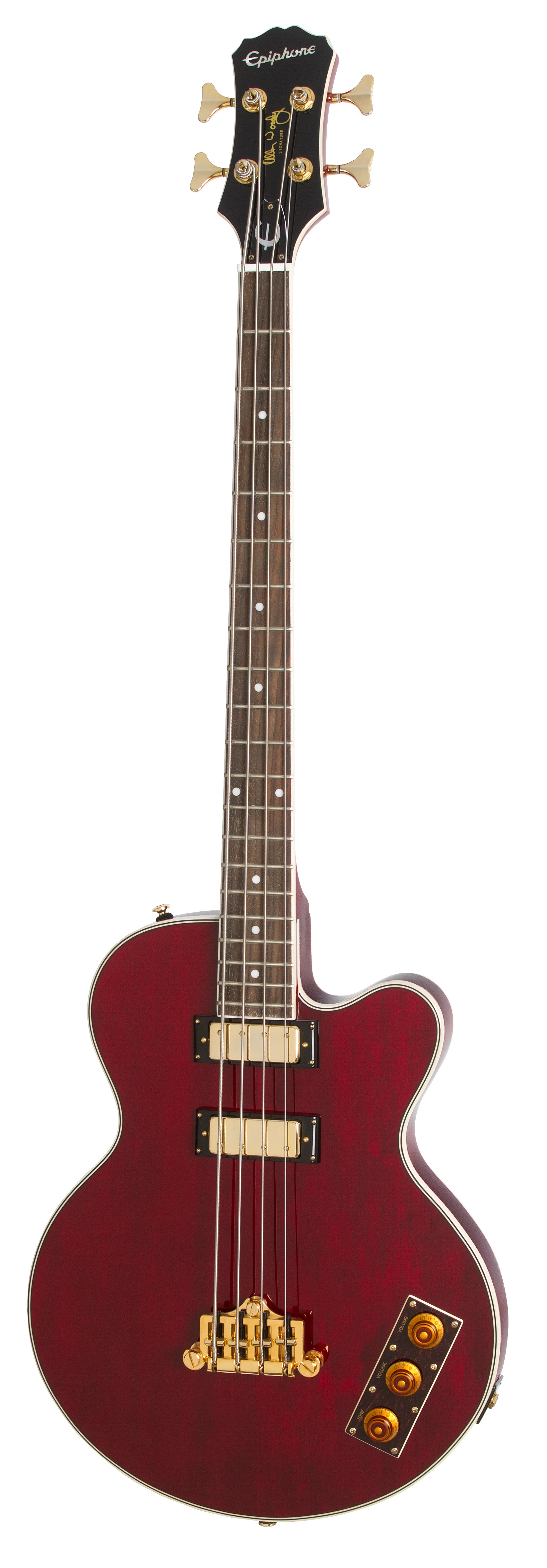 Epiphone Allen Woody Rumblekat Bass, Wine Red 2 Epiphone Allen Woody Rumblekat Bass, Wine Red