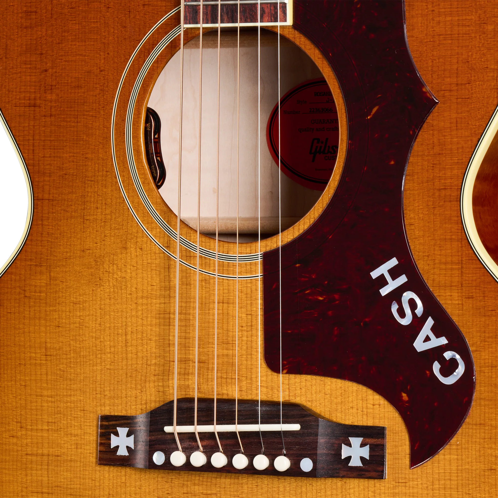 Gibson Custom Rosanne Cash J-185, Heritage Cherry Sunburst 4 Gibson Custom Rosanne Cash J-185, Heritage Cherry Sunburst