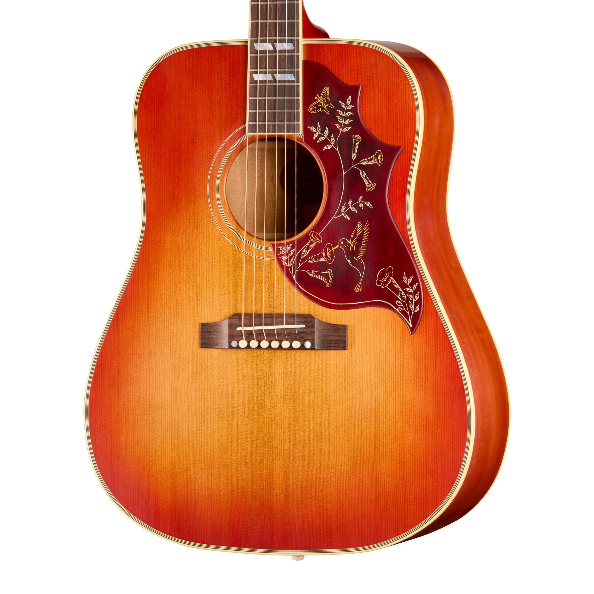 Gibson Custom 1960 Hummingbird Reissue, Ultra Light Aged, Washed Cherry Sunburst