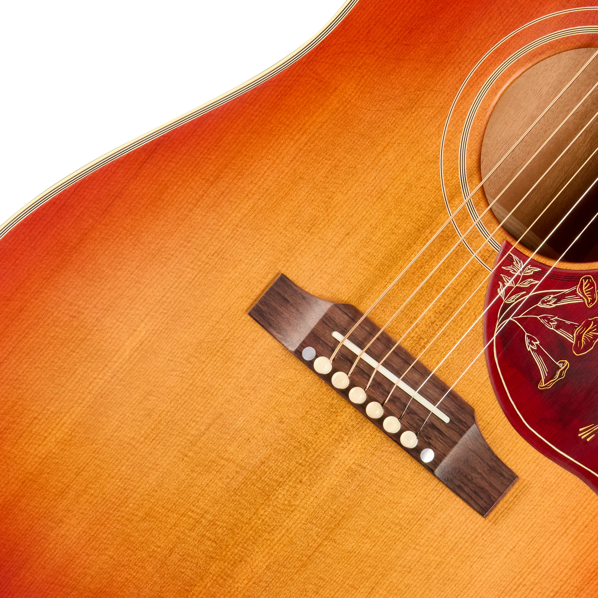 Gibson Custom 1960 Hummingbird Reissue, Ultra Light Aged, Washed Cherry Sunburst 8 Gibson Custom 1960 Hummingbird Reissue, Ultra Light Aged, Washed Cherry Sunburst