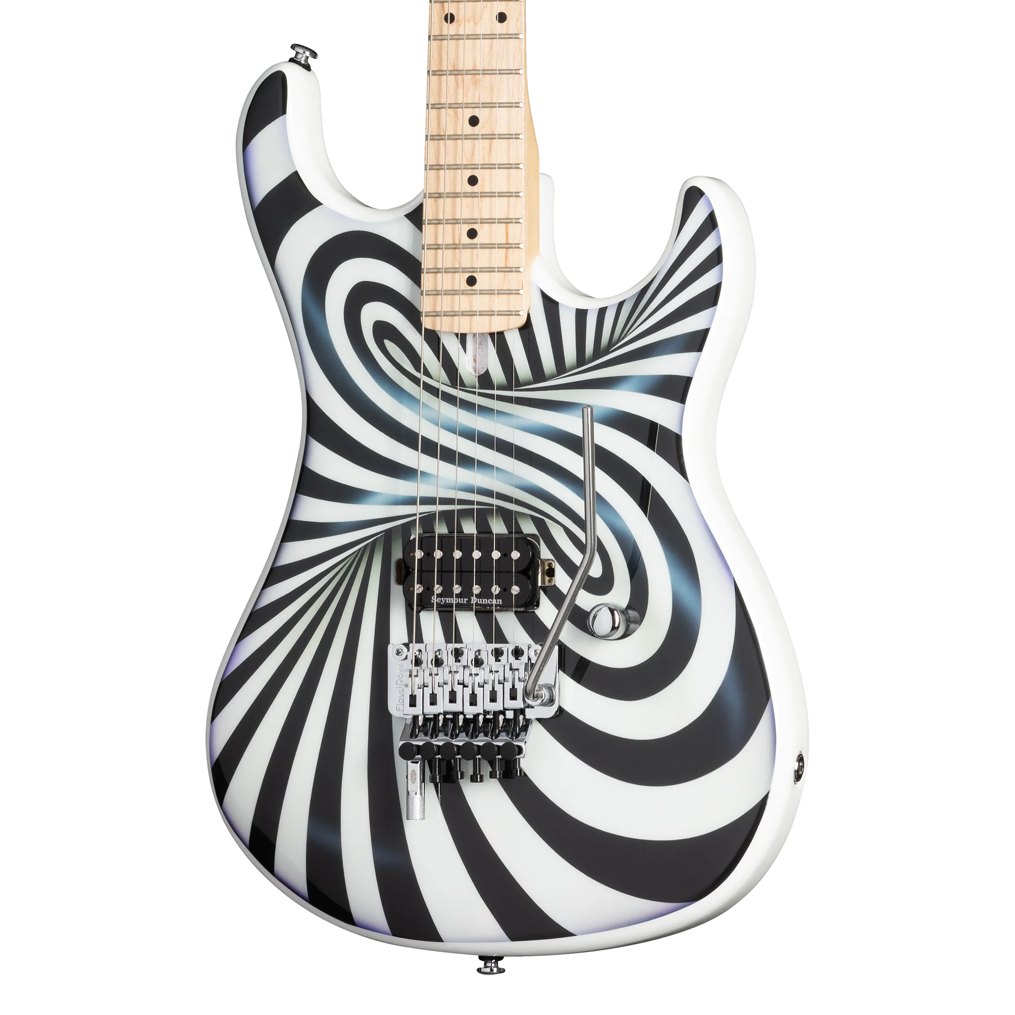 Kramer The 84 "Illusionist" (EVH® D-Tuna; Incl. Premium Soft Case), 3D Black/White Swirl