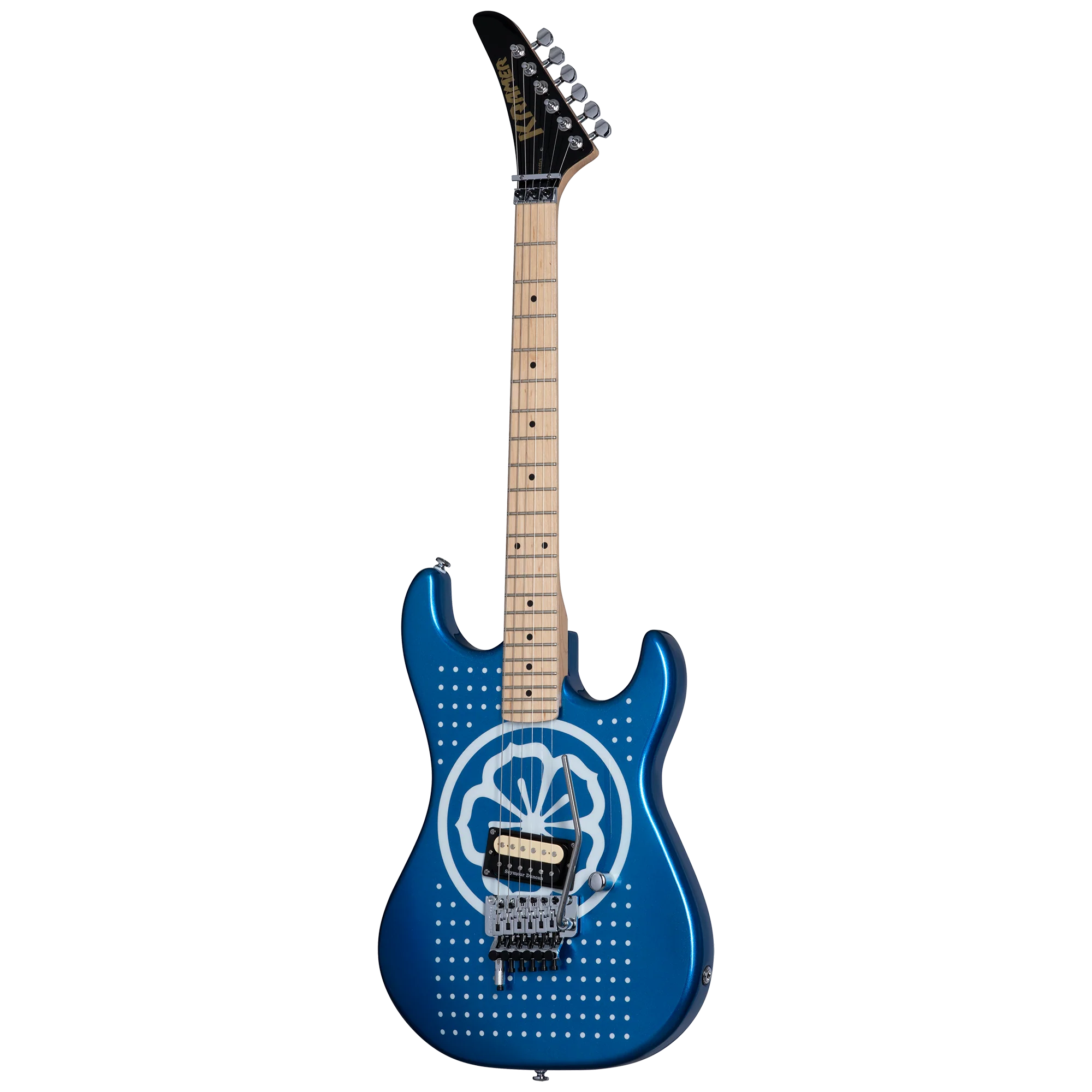 Kramer Baretta, Custom Graphics, “White Lotus” (EVH® D-Tuna; Incl. Premium Soft Case), White Lotus Candy Blue 3 Kramer Baretta, Custom Graphics, “White Lotus” (EVH® D-Tuna; Incl. Premium Soft Case), White Lotus Candy Blue