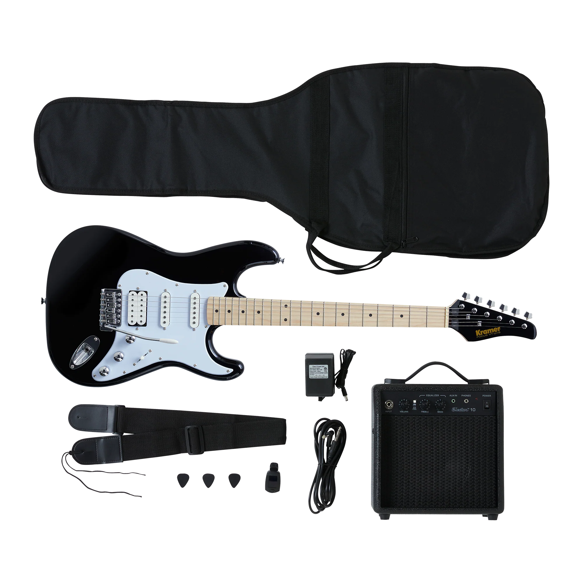 Kramer Focus Electric Guitar Player Pack, Black, UK 4 Kramer Focus Electric Guitar Player Pack, Black, UK