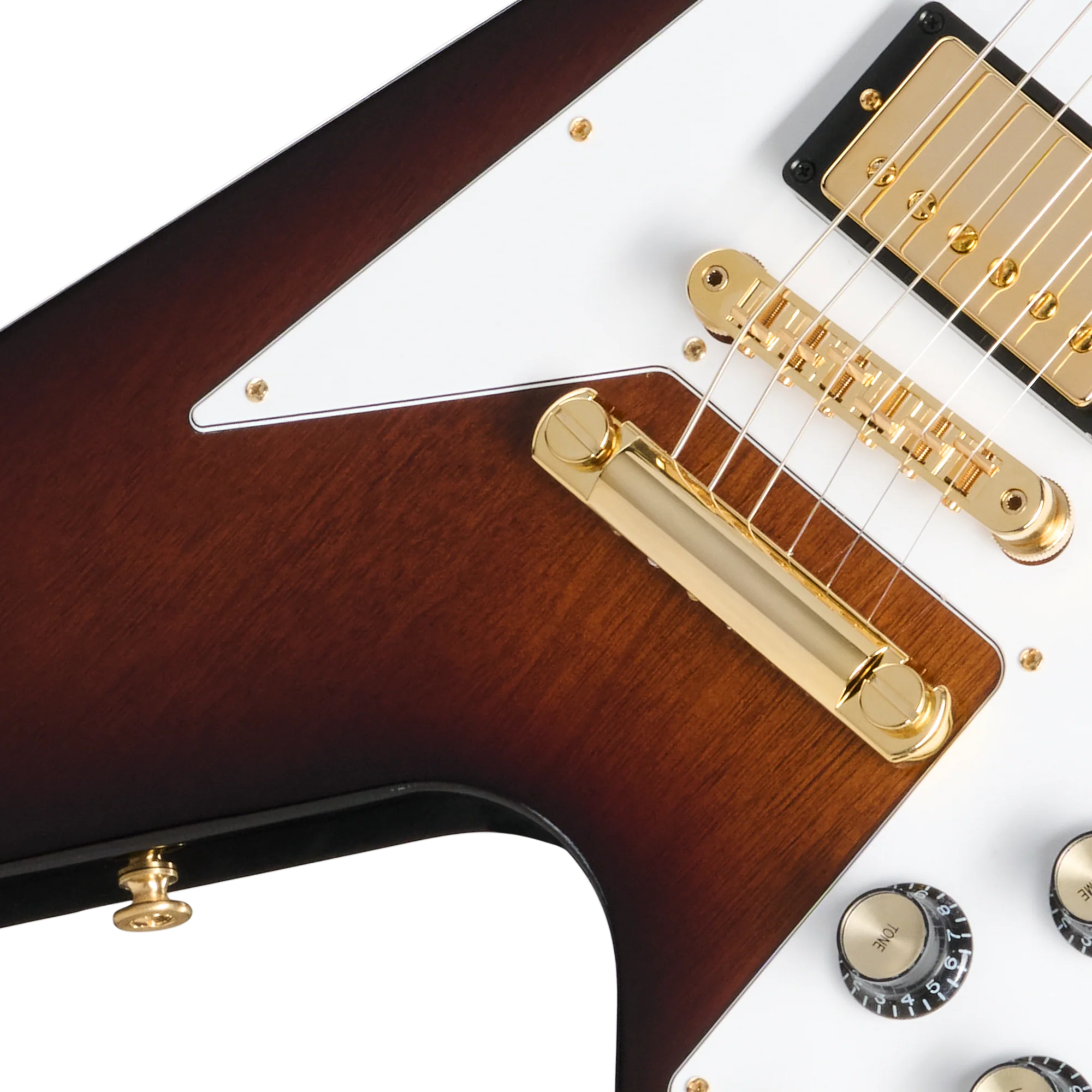 Gibson Flying V 70s with Gold Hardware, Vintage Sunburst, Exclusive 7 Gibson Flying V 70s with Gold Hardware, Vintage Sunburst, Exclusive