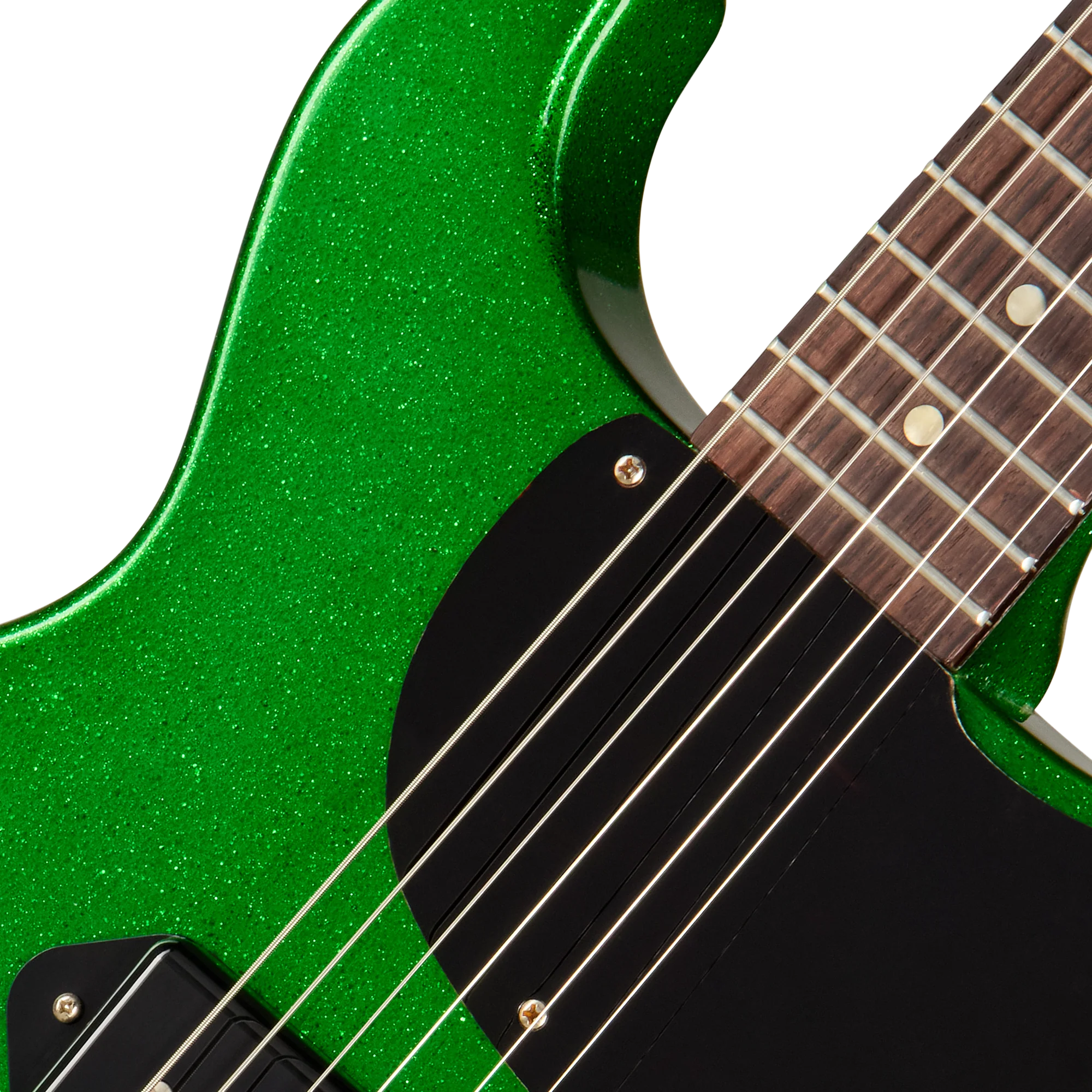 Gibson Custom 1960 Les Paul Junior Double Cut Reissue, VOS, Green Sparkle 7 Gibson Custom 1960 Les Paul Junior Double Cut Reissue, VOS, Green Sparkle