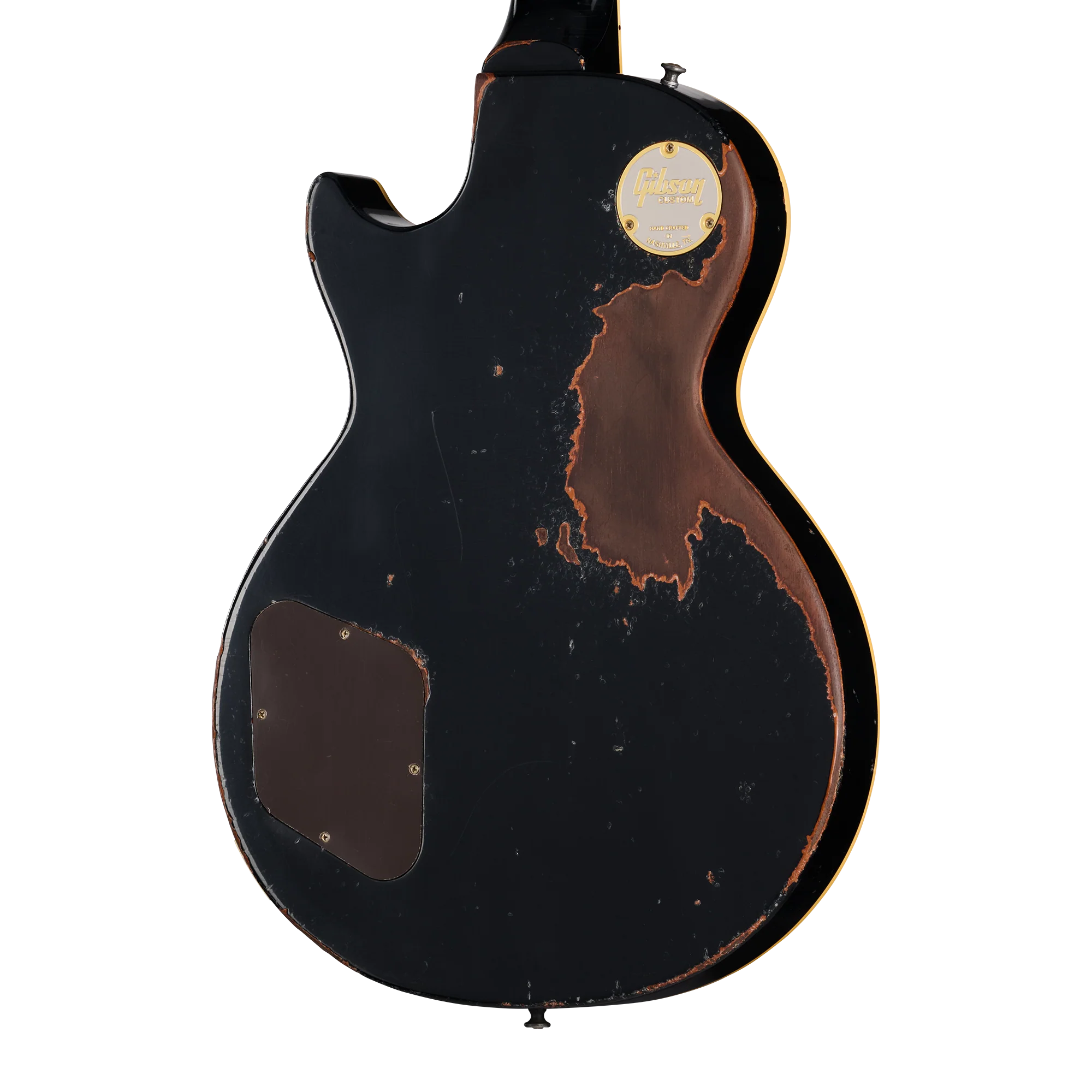 Gibson Custom 1957 Les Paul Standard Reissue, Ultra Heavy Aged, Ebony Over Goldtop 2 Gibson Custom 1957 Les Paul Standard Reissue, Ultra Heavy Aged, Ebony Over Goldtop