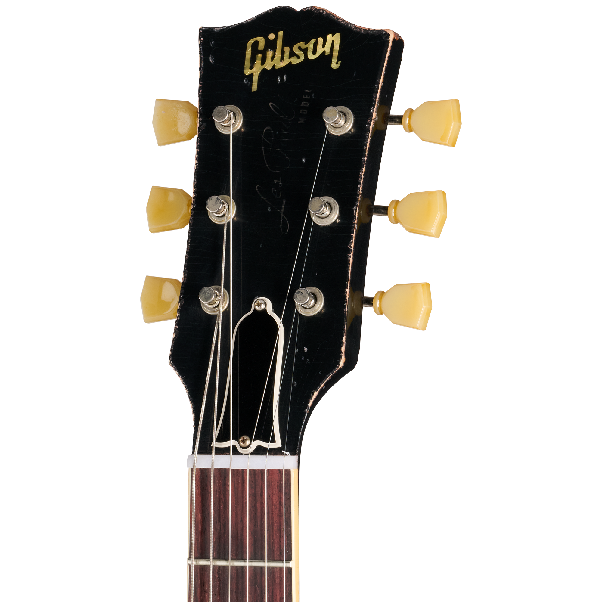 Gibson Custom 1957 Les Paul Standard Reissue, Ultra Heavy Aged, Ebony Over Goldtop 5 Gibson Custom 1957 Les Paul Standard Reissue, Ultra Heavy Aged, Ebony Over Goldtop
