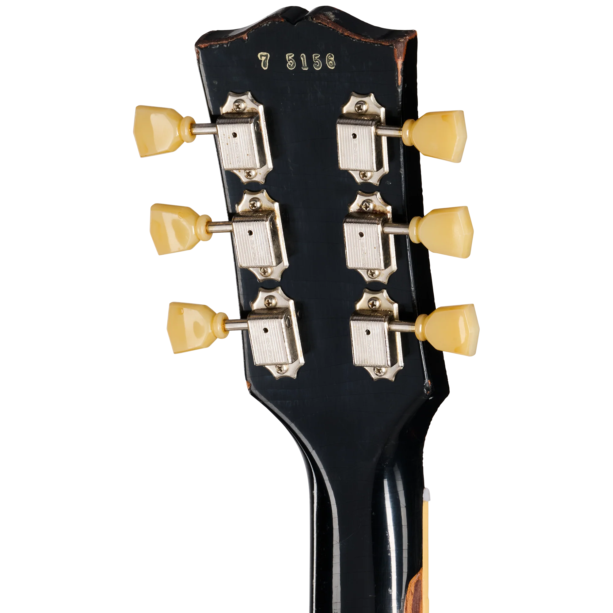 Gibson Custom 1957 Les Paul Standard Reissue, Ultra Heavy Aged, Ebony Over Goldtop 6 Gibson Custom 1957 Les Paul Standard Reissue, Ultra Heavy Aged, Ebony Over Goldtop