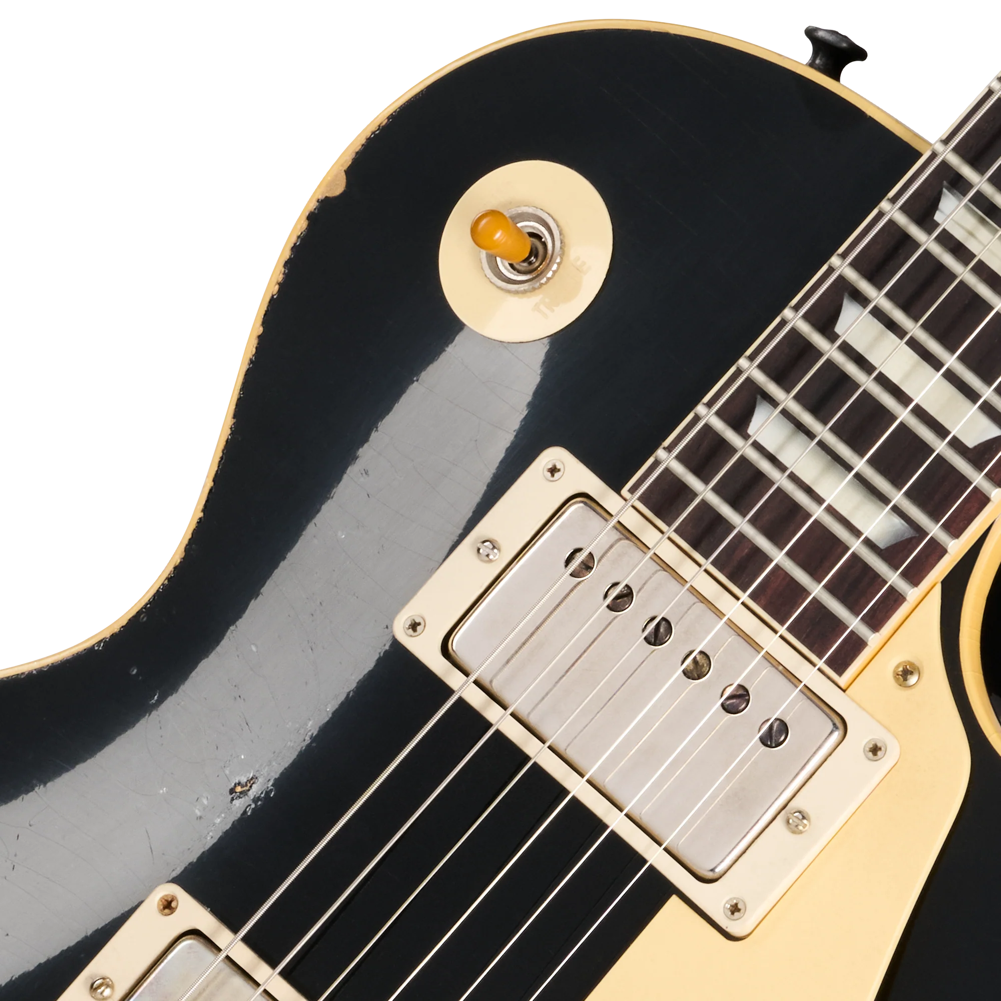 Gibson Custom 1957 Les Paul Standard Reissue, Ultra Heavy Aged, Ebony Over Goldtop 7 Gibson Custom 1957 Les Paul Standard Reissue, Ultra Heavy Aged, Ebony Over Goldtop
