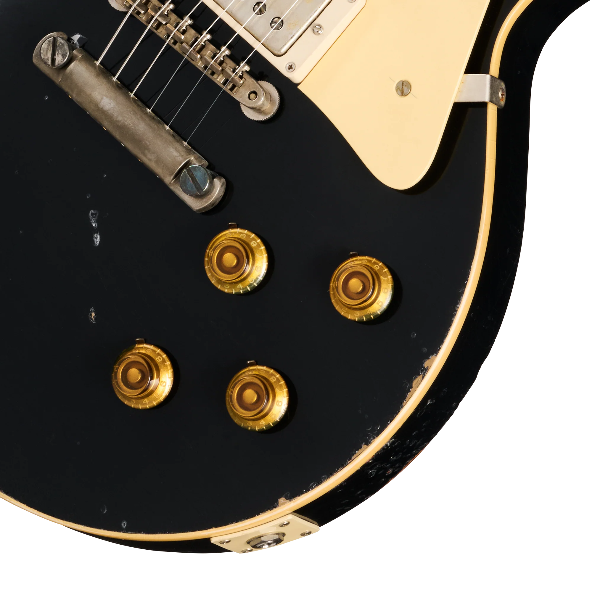 Gibson Custom 1957 Les Paul Standard Reissue, Ultra Heavy Aged, Ebony Over Goldtop 8 Gibson Custom 1957 Les Paul Standard Reissue, Ultra Heavy Aged, Ebony Over Goldtop