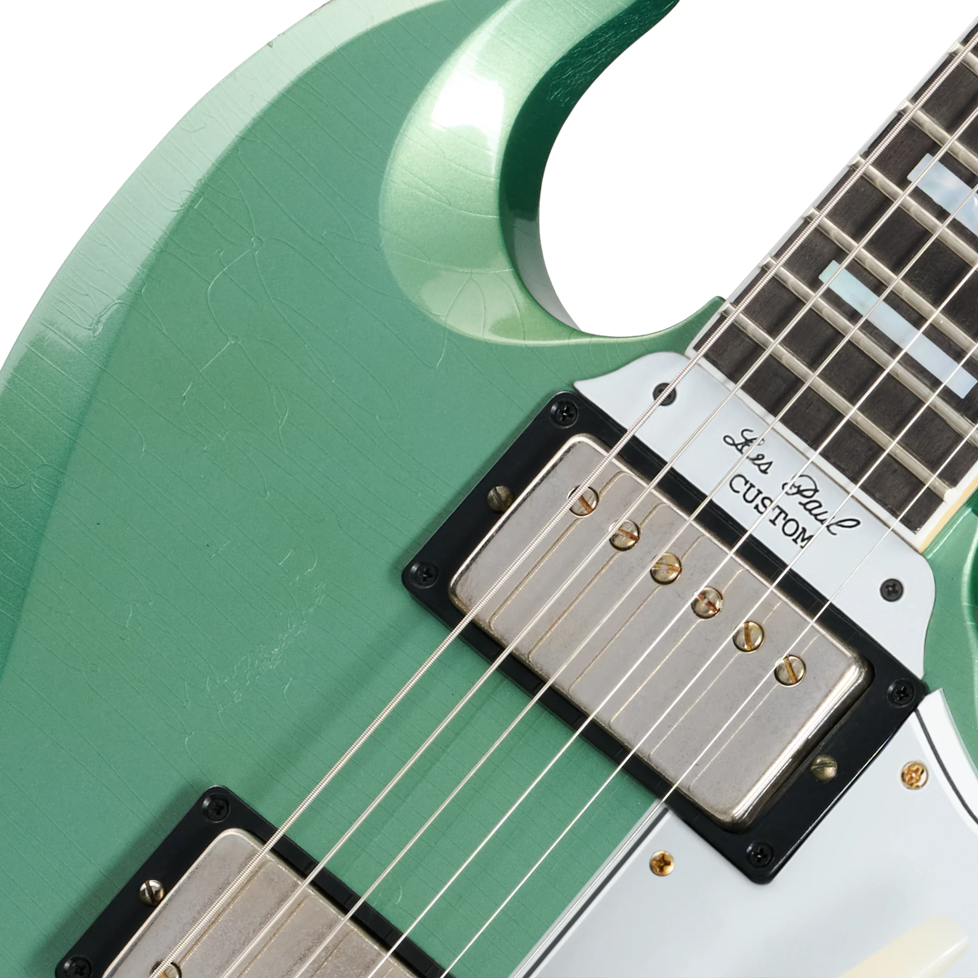 Gibson Custom 1963 Les Paul SG Custom Reissue, Light Aged, Inverness Green 7 Gibson Custom 1963 Les Paul SG Custom Reissue, Light Aged, Inverness Green