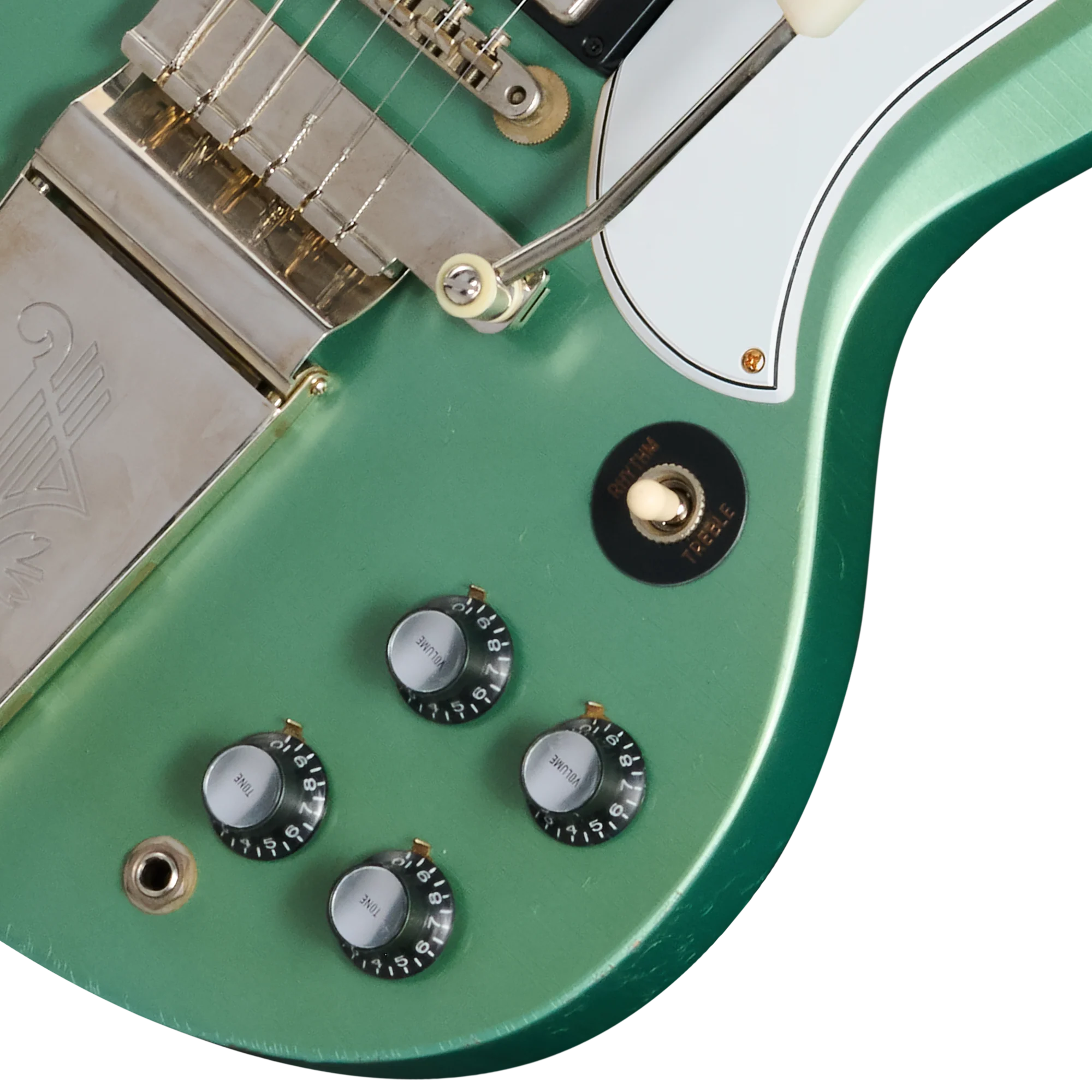 Gibson Custom 1963 Les Paul SG Custom Reissue, Light Aged, Inverness Green 8 Gibson Custom 1963 Les Paul SG Custom Reissue, Light Aged, Inverness Green