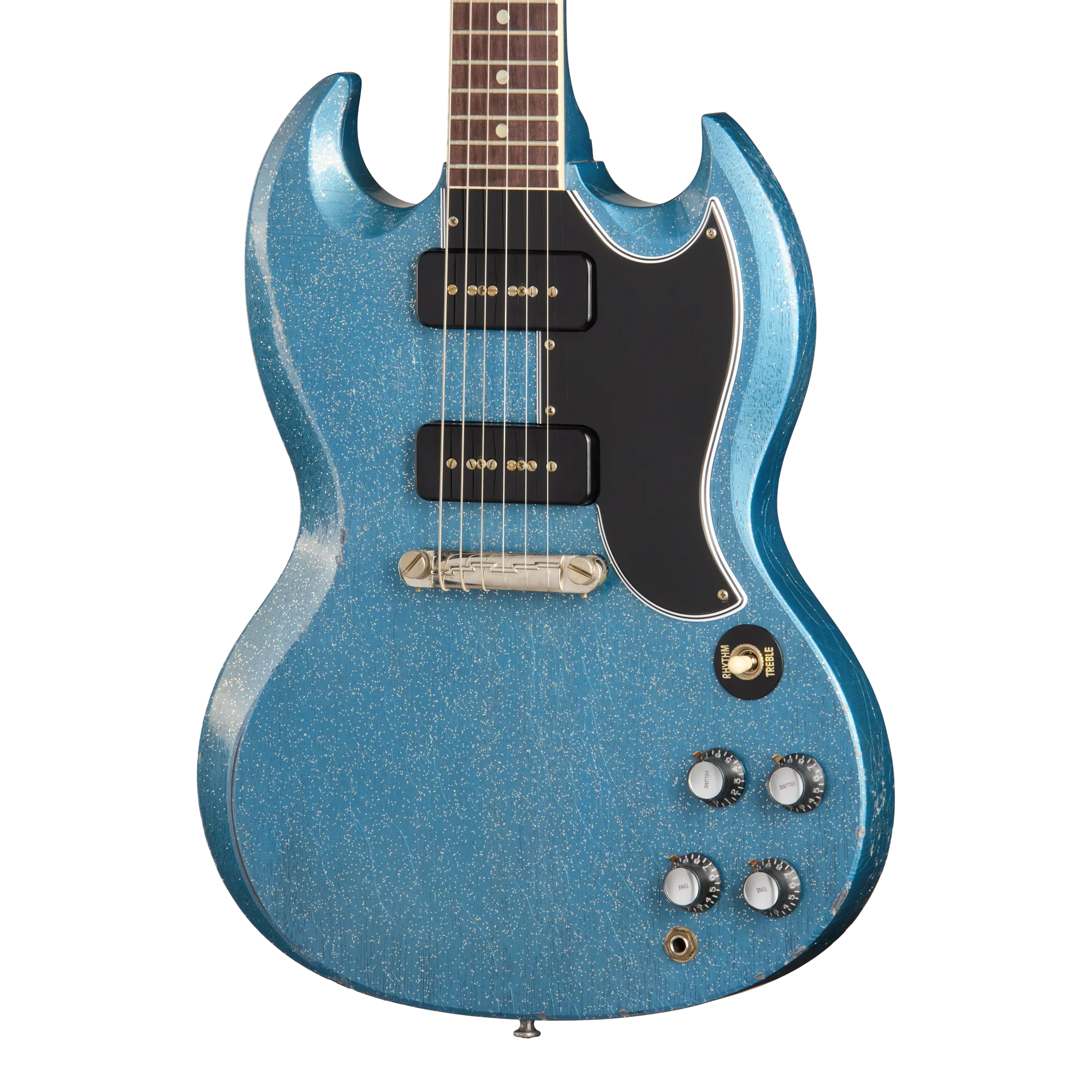 Gibson Custom 1963 SG Special Reissue, Light Aged, TV Pelham Blue Sparkle
