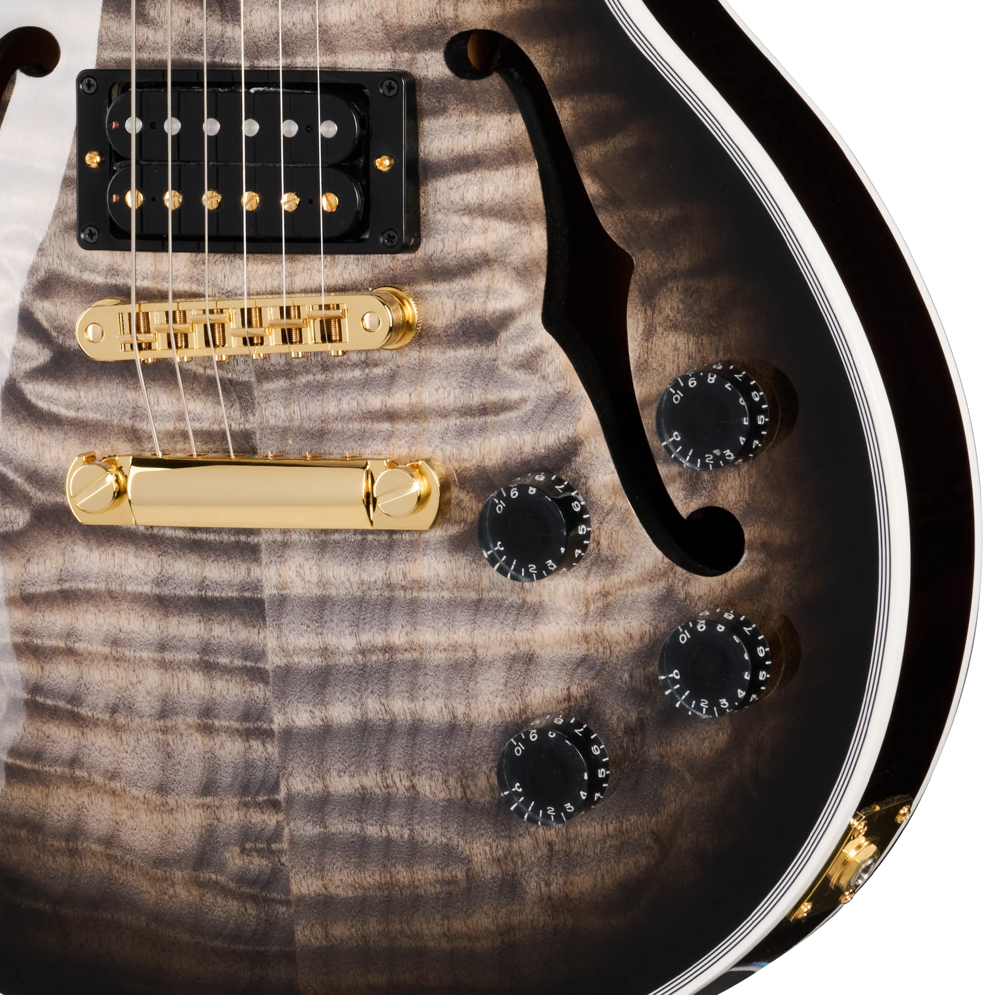 Gibson Custom Les Paul Custom 5A Quilt with F-Holes, Cobra Burst 5 Gibson Custom Les Paul Custom 5A Quilt with F-Holes, Cobra Burst