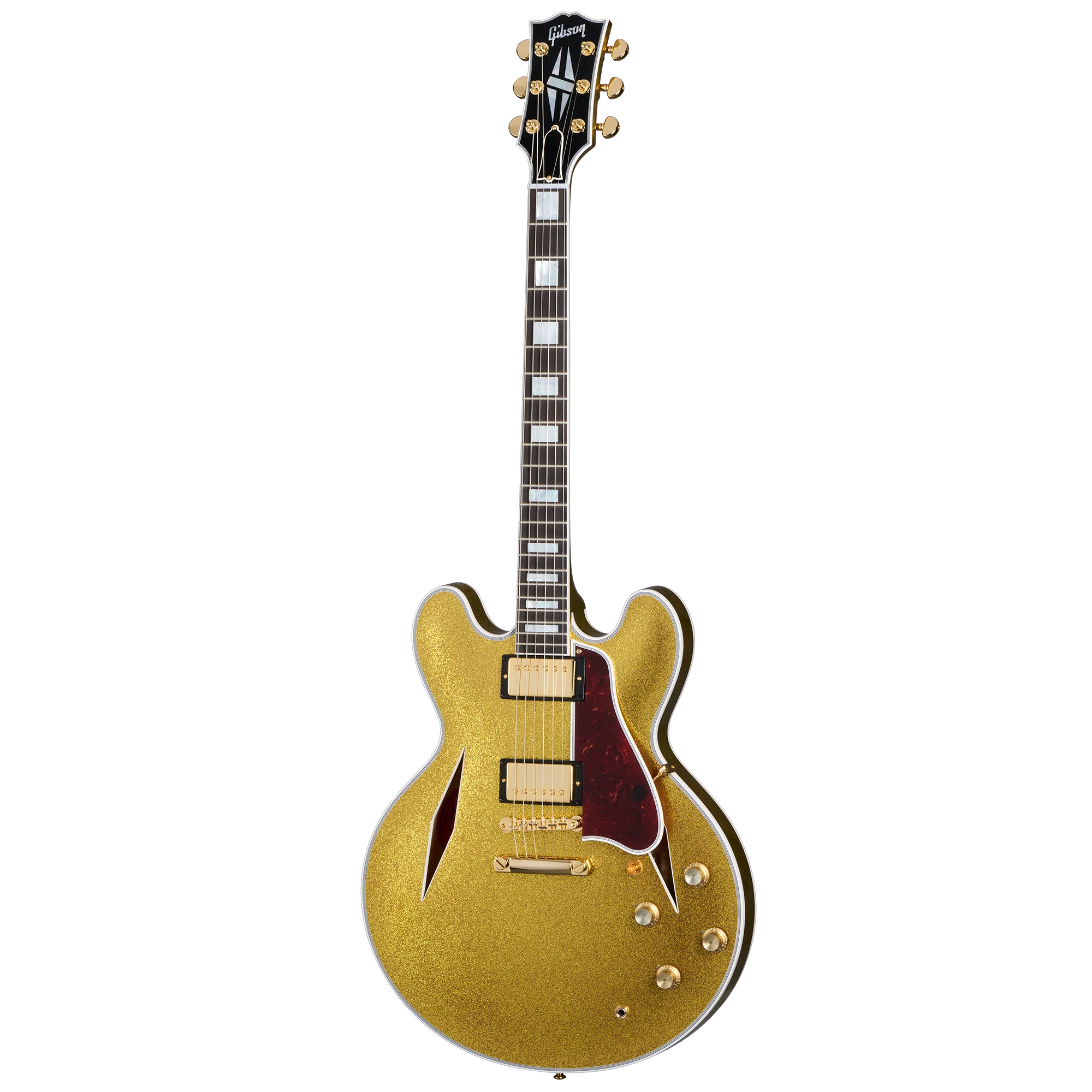 Gibson Custom 1959 ES-355 Reissue with Diamond F-Holes, Gloss, Gold Sparkle 3 Gibson Custom 1959 ES-355 Reissue with Diamond F-Holes, Gloss, Gold Sparkle