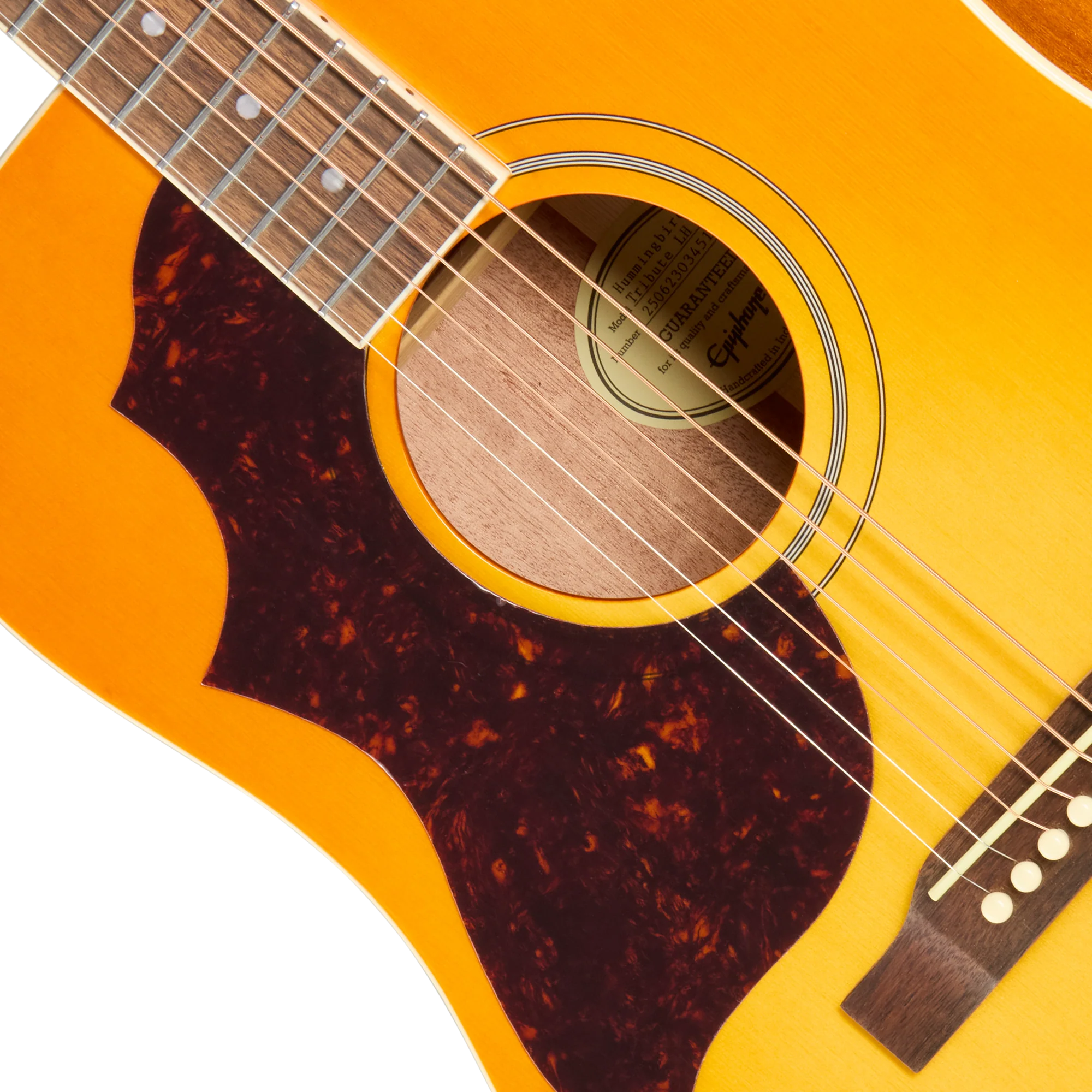 Epiphone Hummingbird Tribute, Left-Handed, Heritage Cherry Sunburst 7 Epiphone Hummingbird Tribute, Left-Handed, Heritage Cherry Sunburst