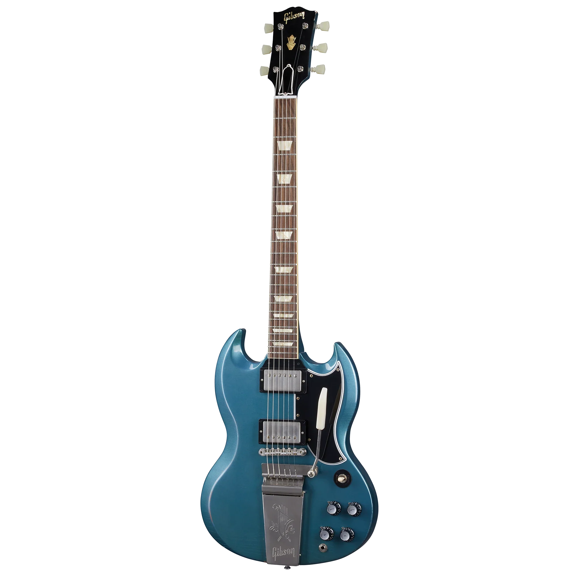 Gibson Custom 1964 SG Standard Reissue with Maestro, Light Aged, Pelham Blue 2 Gibson Custom 1964 SG Standard Reissue with Maestro, Light Aged, Pelham Blue