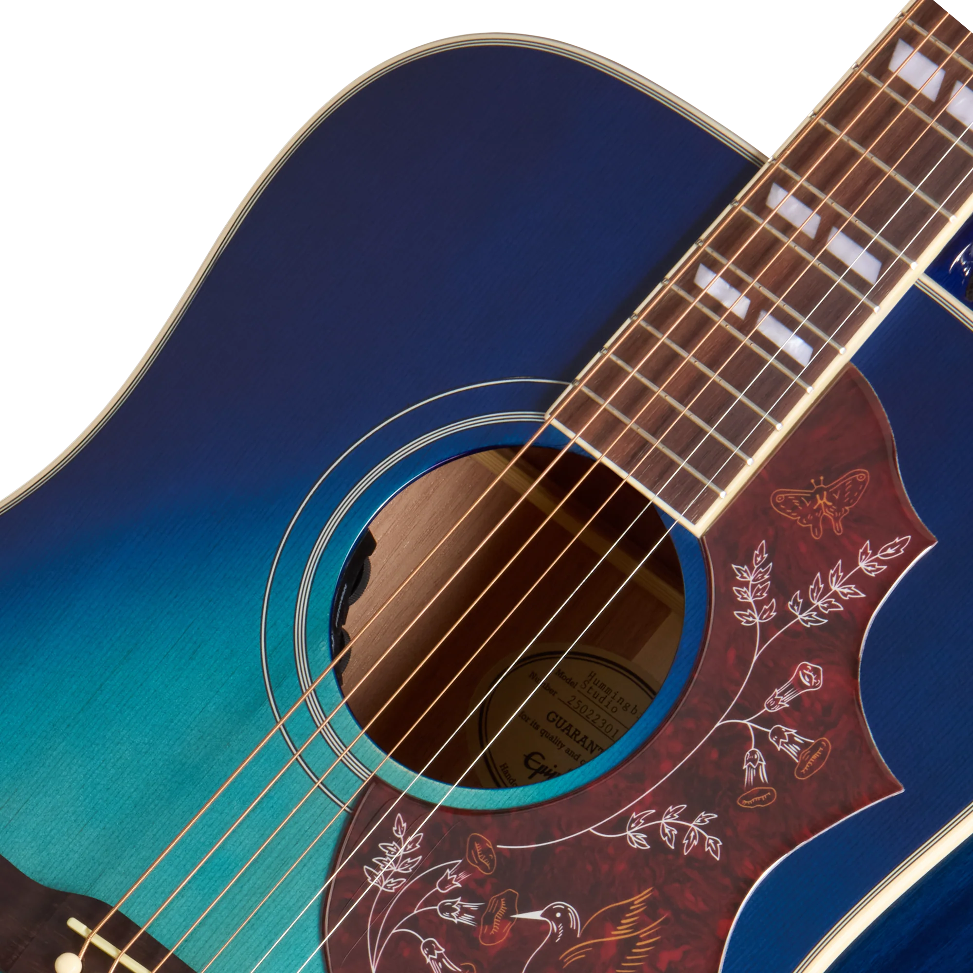 Epiphone Hummingbird Studio, Blueberry Burst, Exclusive 7 Epiphone Hummingbird Studio, Blueberry Burst, Exclusive