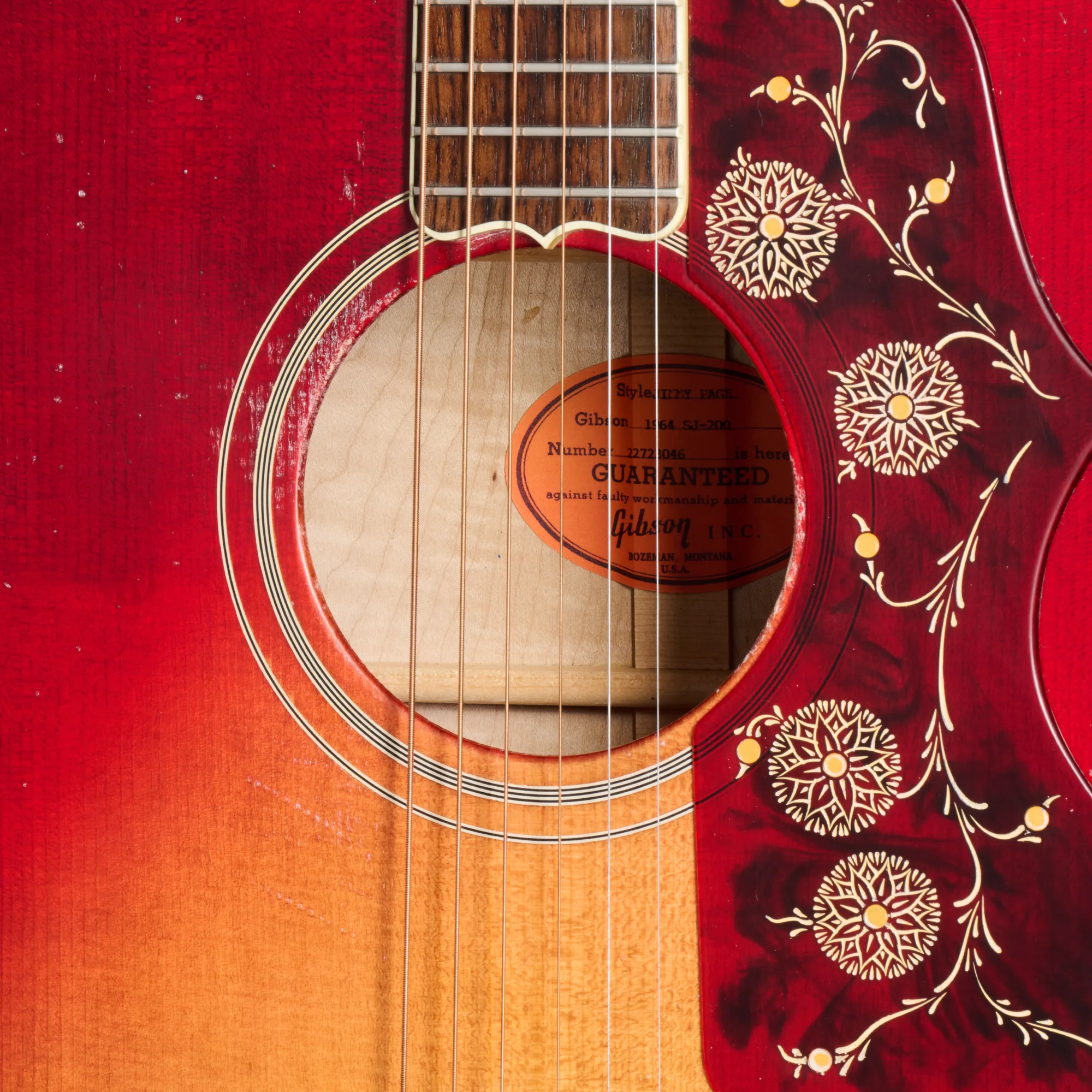 Gibson Custom Jimmy Page 1964 SJ-200, Cherry Tea 6 Gibson Custom Jimmy Page 1964 SJ-200, Cherry Tea