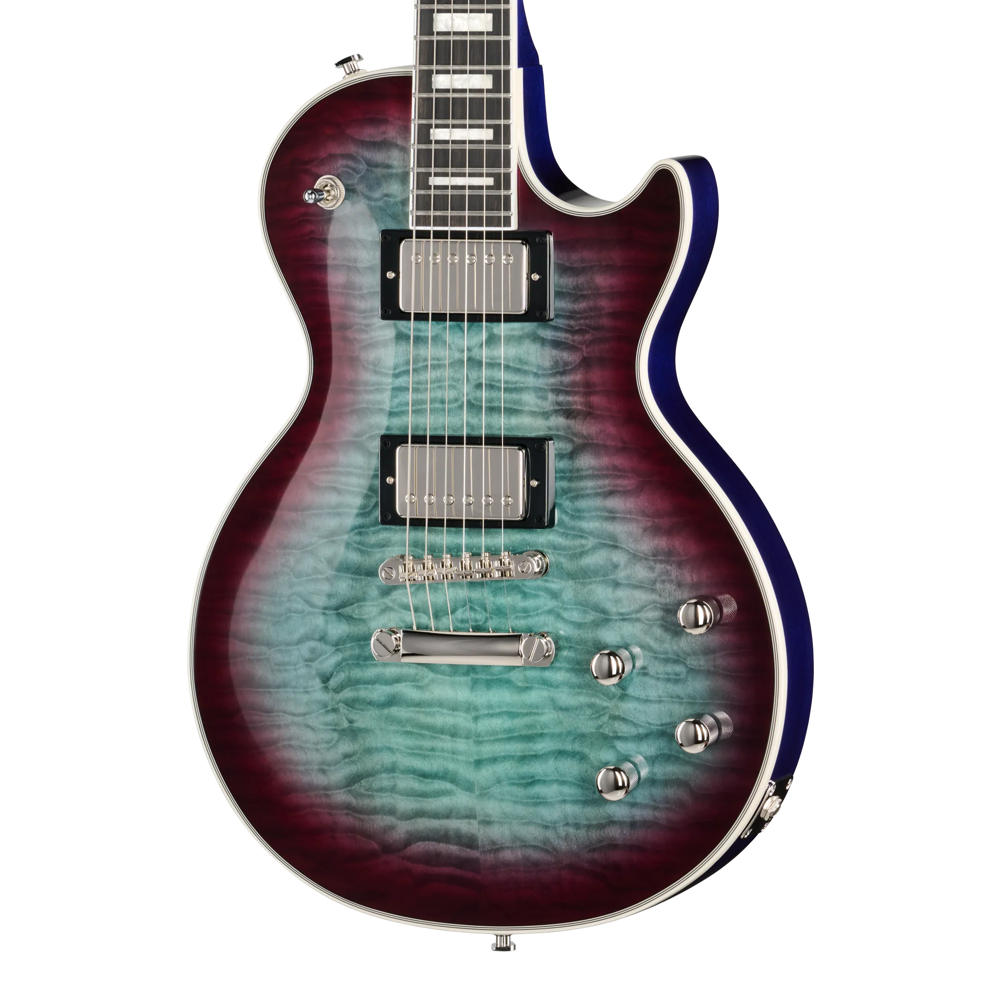 Epiphone Les Paul Custom Modern Quilt, Blueberry Burst, Exclusive