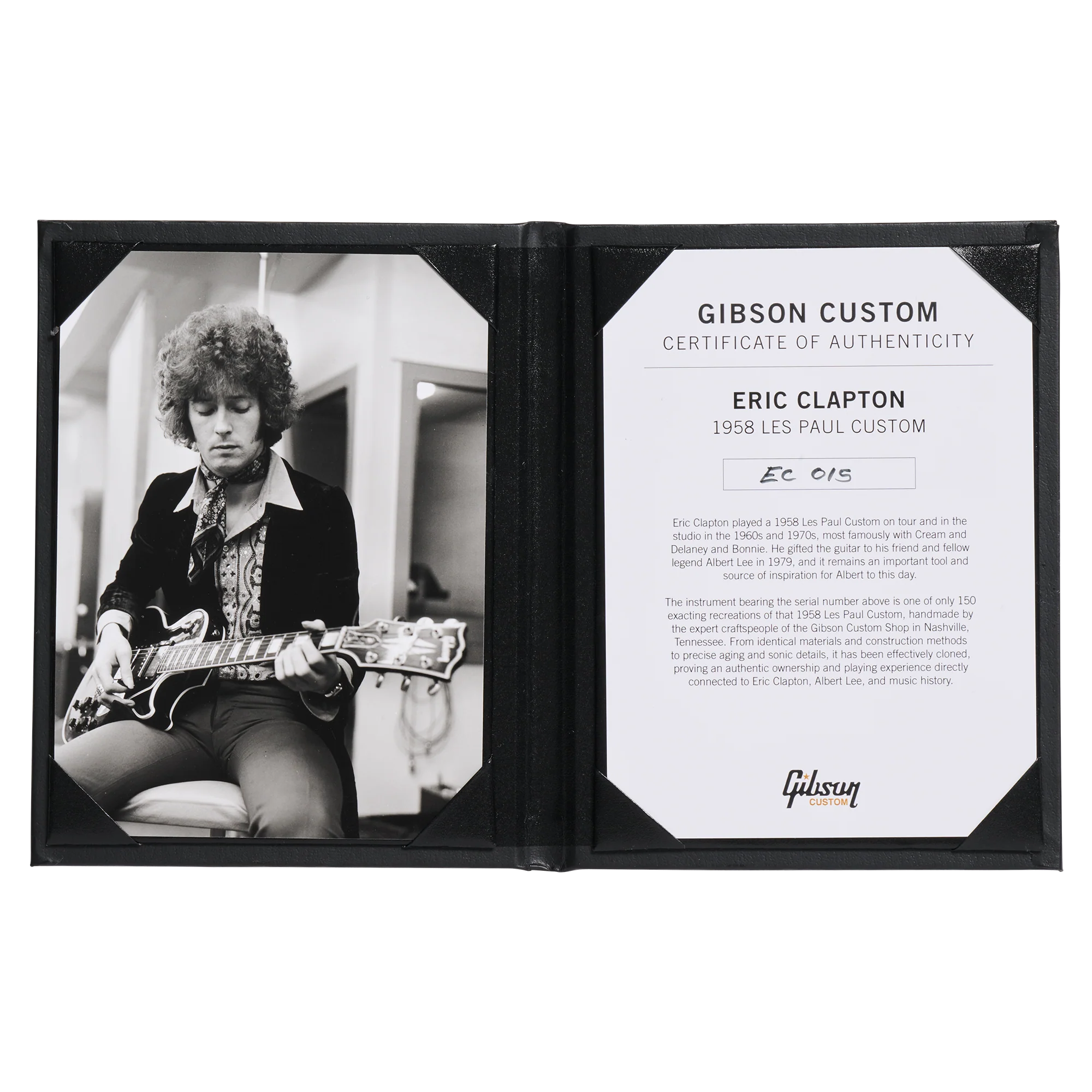 Gibson Custom Eric Clapton 1958 Les Paul Custom, Ebony 17 Gibson Custom Eric Clapton 1958 Les Paul Custom, Ebony
