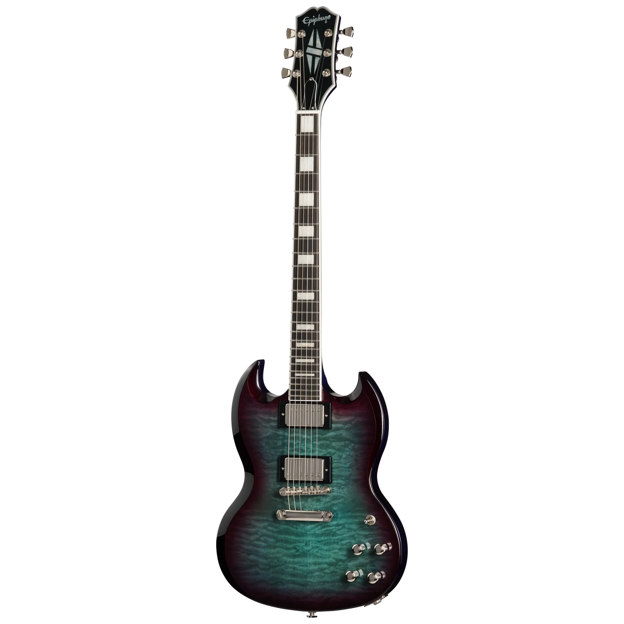 Epiphone SG Custom Modern Quilt, Blueberry Burst, Exclusive 3 Epiphone SG Custom Modern Quilt, Blueberry Burst, Exclusive
