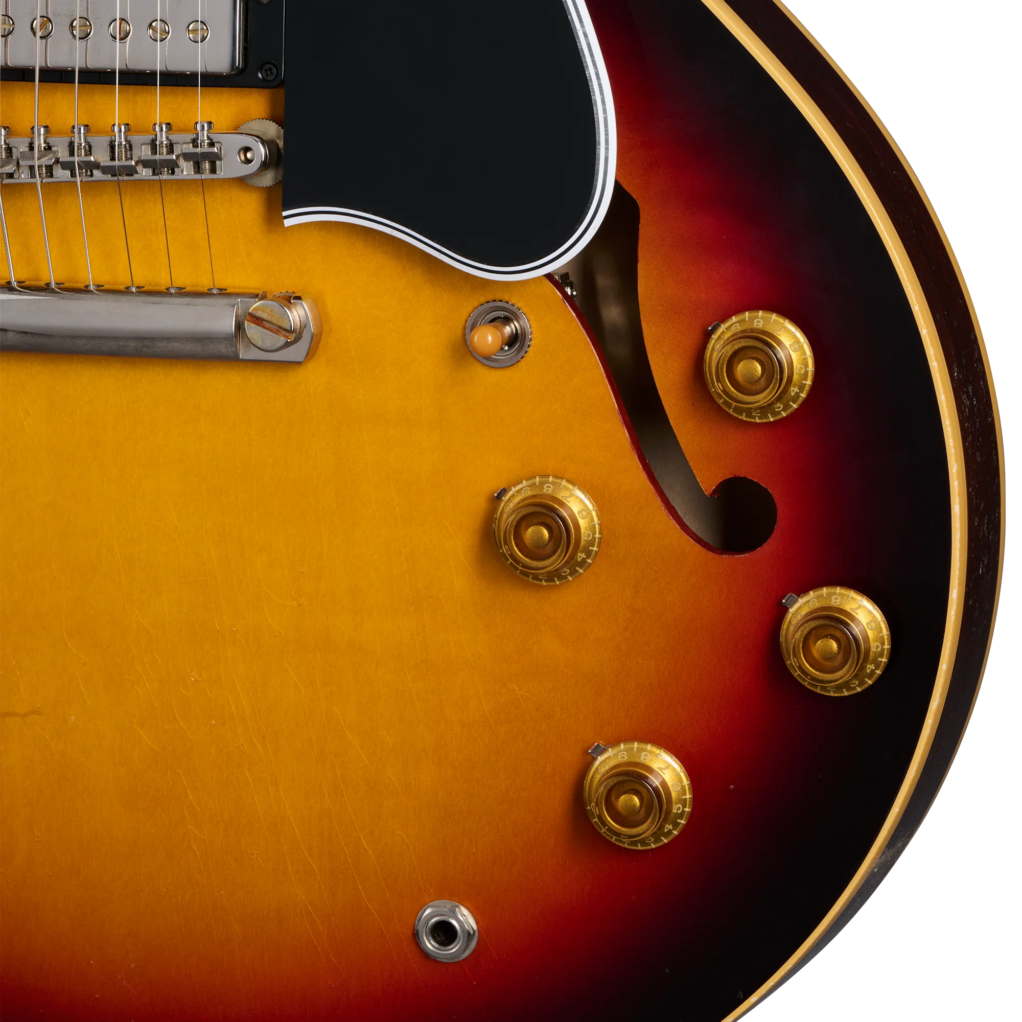 Gibson Custom 1958 ES-335 Reissue, Light Aged, Tri-Burst 5 Gibson Custom 1958 ES-335 Reissue, Light Aged, Tri-Burst